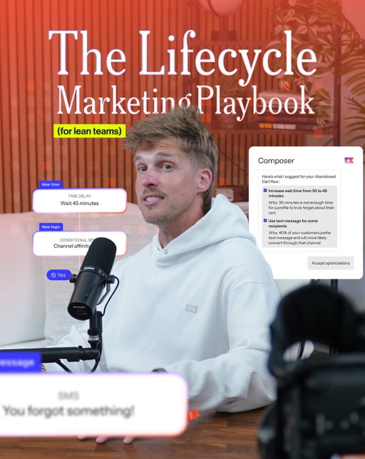 Master lifecycle marketing for your brand with this playbook. And even lean teams can run the entire system using Composer from Klaviyo: which helps supercharge your customer communications via email, SMS and even Whatsapp. Composer connects directly to your account to understand your flows, campaigns, customer behavior, and segments. From there, it can identify opportunities, recommend what to do next, and even build campaigns for you.

Use Composer to
- Analyze performance
- Audit your email flows and suggest improvements
- Generate full campaigns with graphics from chat
- Recommend audience segments

All while keeping everything within your brand and approval process. Instead of bouncing between reporting, planning, and execution, Composer brings it all into a single workflow so marketers can spend less time operating and more time growing. Drop “composer” below to learn more.