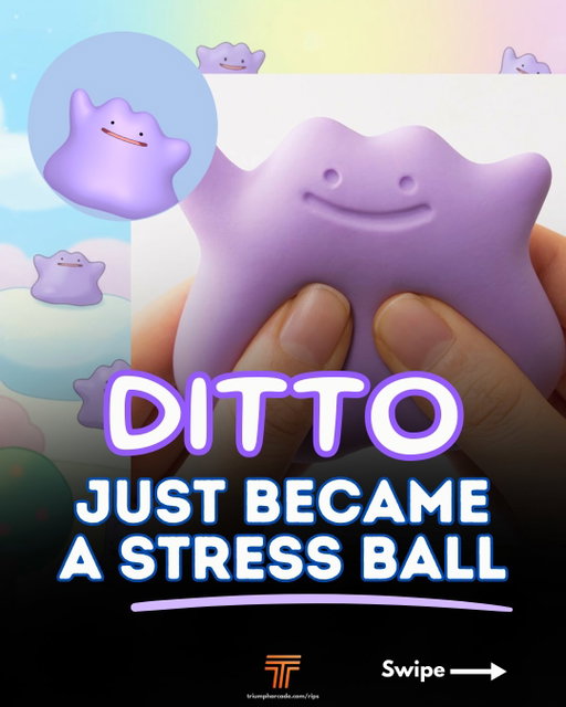 Ditto just became a stress ball 💜

The new CAOMARU・Metamon squishy from Japanese design brand +d lets Ditto transform right in your hand. Squeeze it, squish it, reshape it, and watch its face change expression 😭

It launched through KONCENT in Japan on July 3, with Pokémon Center Japan sales starting July 17.

Would you grab one? 👀

#pokemoncommunity #pokemonfan #pokemoncenter #pokemonfans