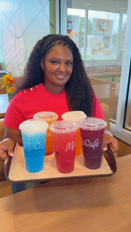 #ad #mcdonaldspartner McDonald’s has new drinks on the menu, and y’all know I had to try them. 

If you’re grabbing a Medium or Large Refresher or Crafted Soda, don’t forget to check the McD app. You can get 1 FREE Hash Brown or Medium Fries with your purchase (limit 1 per day, only in the McD app).