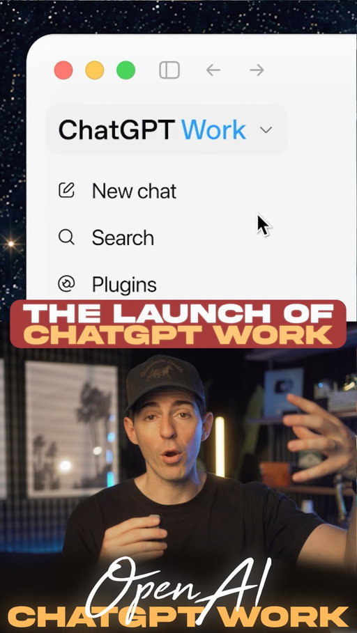 OpenAI has officially launched ChatGPT Work.

And if you’re using AI for any serious work task, you’re gonna want to use this.

The new ChatGPT experience is now built around three ways to work.

ChatGPT for everyday quick questions.

Codex for coding.

And now ChatGPT Work, a brand new agent that can take action across your apps and files, stay with a project for hours if needed, and turn a goal into finished work.

All 3 of these now come together in the new ChatGPT desktop app, with ChatGPT Work also available on web and mobile.

Now the biggest difference here is that the Work feature can take on way more ambitious tasks because it’s powered by the brand new GPT-5.6 model.

And this is state of the art.

For example…

One of the best ways I’ve been using ChatGPT Work is to build websites.

Before, I could try to vibecode a landing page or personal site, but I’d still have to deal with things like hosting, deployment, auth and databases.

So it felt quick and easy, but it actually wasn’t.

Now with ChatGPT Sites and Work powered by 5.6, I’m able to build incredible websites right out of the box, that are live and ready to go.

All this is only possible because of the upgrades in the new Work feature.

But I gotta say, my sneaky favorite feature about this is artifact creation.

In order for me to truly rely on AI for work, I need it to be able to flawlessly generate things like docs, mockups, slides, sheets, and PDFs.

Because GPT-5.6 took such a huge leap with artifact creation, and the Work feature is designed for such long tasks, I’m able to just throw it messy context, connect it to my external tools, and let it go.

ChatGPT Work is available today in ChatGPT on web and mobile for Pro, Enterprise, and Edu, with Plus and Business rolling out over the next few days. In the ChatGPT desktop app, Chat, Work, and Codex are available on every plan, including Free, and is available globally to download on Windows and Mac.

Follow @kallaway for more videos like this

#ai #tech #openai #chatgpt @ChatGPT #ChatGPT_Partner