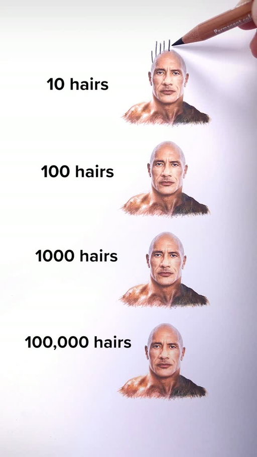 Draw Dwayne Johnson Hair Styles! #art #drawing #dwaynejohnson #pencildrawing #realism