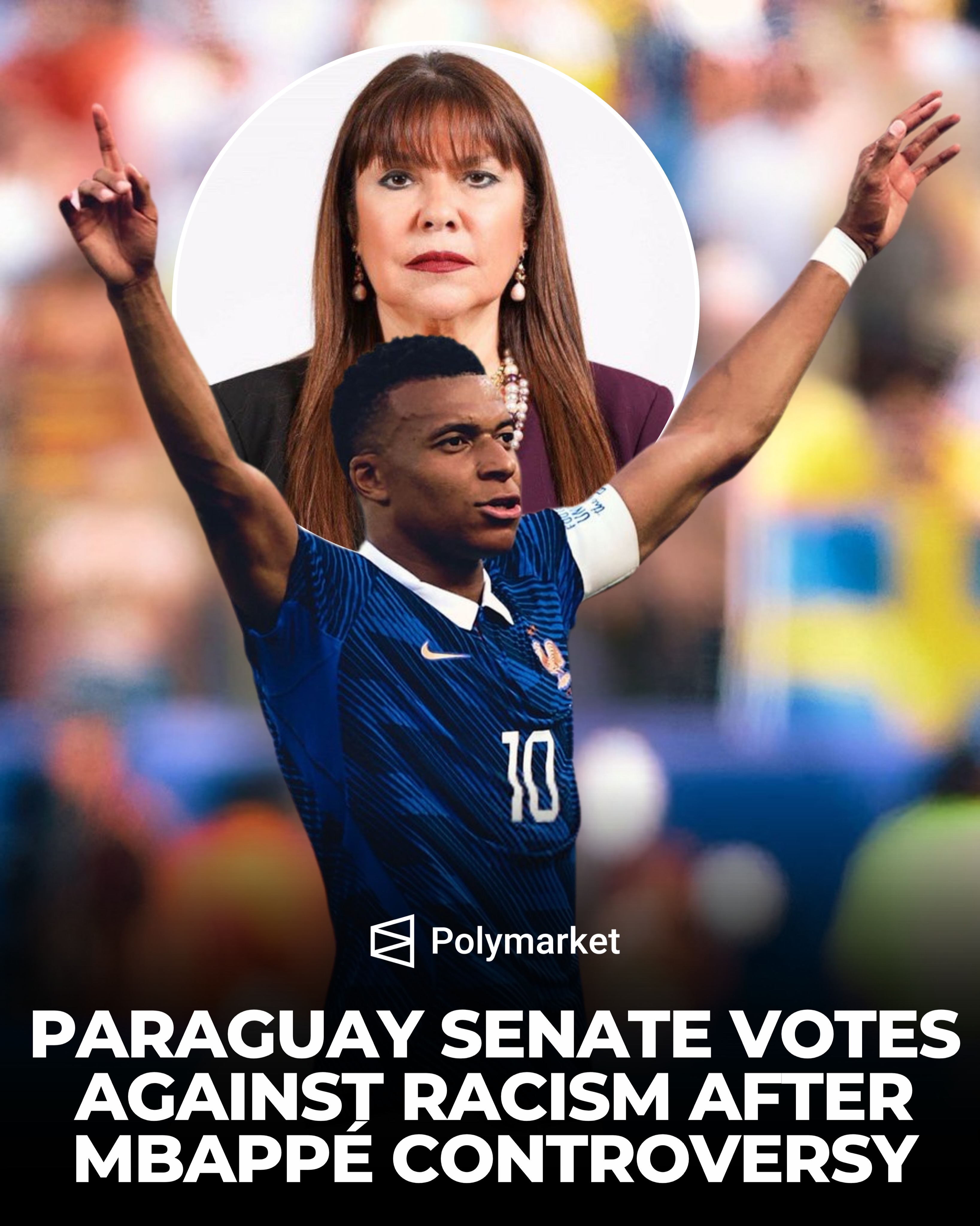 🚨🚨😳 BREAKING: After FIVE hours of debate, Paraguay’s Senate passed a majority vote motion condemning senator Celeste Amarilla’s racist remarks about Kylian Mbappé and rejecting all forms of racism & discrimination.

The Senate also said that Amarilla’s comments do NOT represent the position of the Paraguay National Chamber.