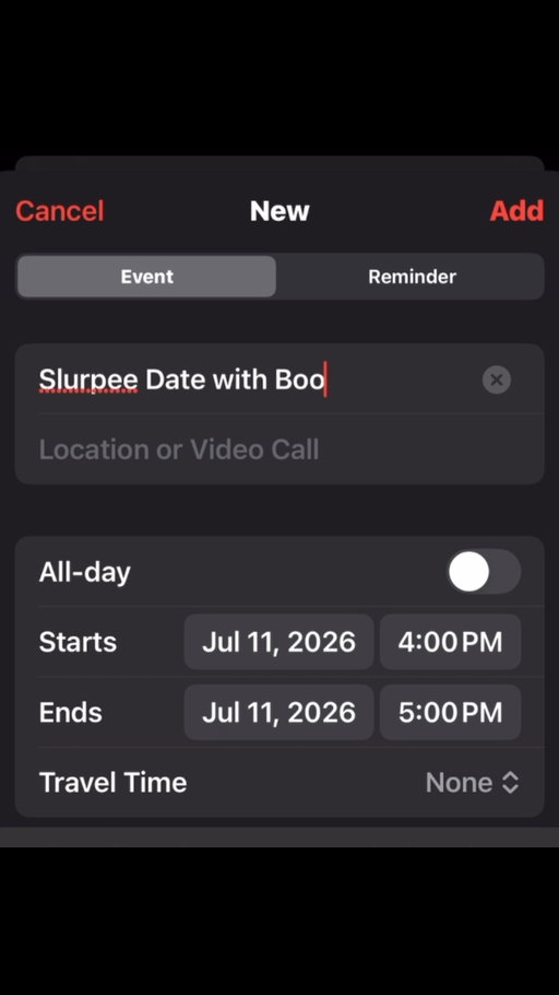 not me cancelling my serious reservation as soon as I heard there’s a Slurpee Date coming to Malibu & Dallas & Columbus & the Jersey Shore on 7/11. not me looking at the addresses below and hitting the link in bio for more info.

18541 Pacific Coast Hwy, Malibu, CA
9750 Walnut Hill Ln, Dallas, TX
1805 Jackson Pike, Columbus, OH
1215 NW Central Ave, Seaside Park, NJ