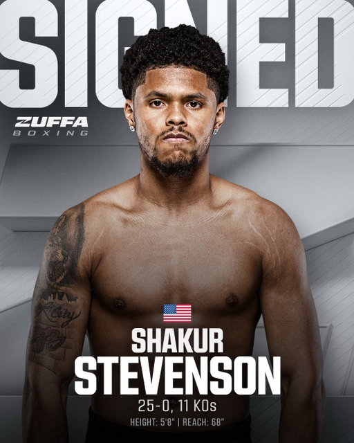 Another big name joins the Zuffa Boxing roster 💥

Welcome to it, @ShakurStevenson 👊