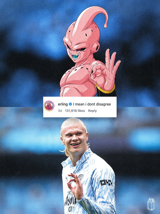 Haaland Buu 🧠⚽

For years, fans have drawn comparisons between Erling Haaland and Majin Buu from the Dragon Ball series. His dominant play-style and towering physical frame only emphasize the uncanny resemblance. 

Haaland has solidified his spot as one of Europe’s top strikers and one of this generation’s most exciting scorers. 🇳🇴