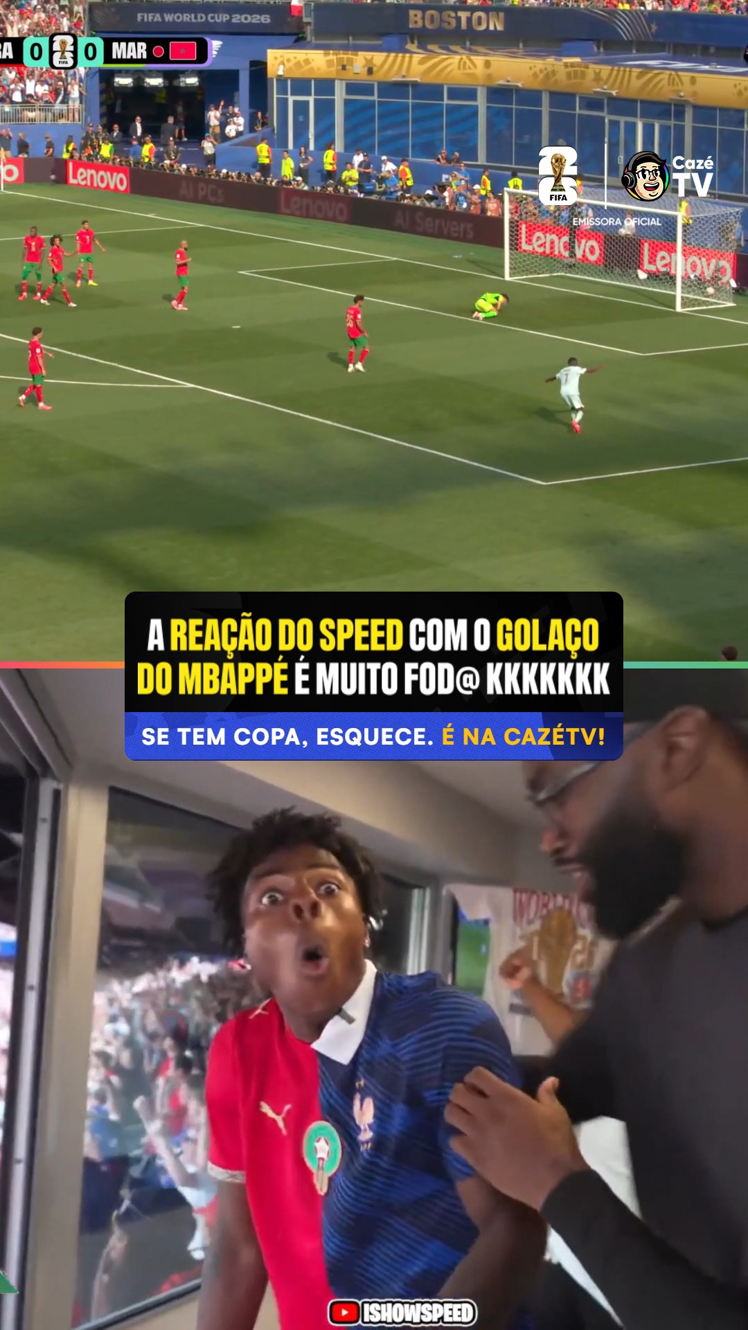 O MBAPPÉ É COISA DE LOUCO, PQP... COMO PARAR ESSE CARA? 🤯🇫🇷

Até o Jaylen Brown ficou em choque... 🤣🏀

🚨 𝐒𝐄 𝐓𝐄𝐌 𝐂𝐎𝐏𝐀, 𝐄𝐒𝐐𝐔𝐄𝐂𝐄! É na CazéTV! 🤩📺

#CopaNaCazéTV #CoberturaCazéTV #cztv04 #Original #Mbappe #Speed