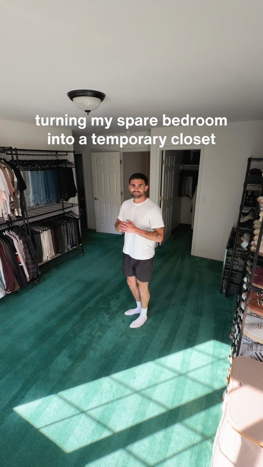 Closet setup while we remodel!
