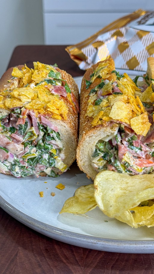 Chopped Italian Sandwiches with @getgraza

Find the full recipe on my website and you can now find Graza Potato Chips at your local Target. No seed oils, high quality olive oil and the best potatoes. Seriously, these are so good and the chips are so big! Available in Classic Sea Salt, Salt & Vinegar, Hot ‘N Sweet, and Zesty Caesar, there’s something for everyone. #GrazaPartner