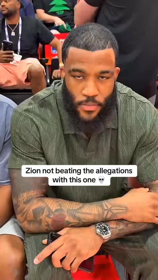 Zion always gotta have one with him