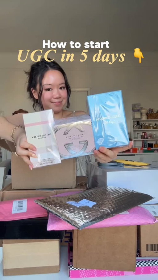 Can’t believe I opened 1 package from @tiktok and got 3 luxury perfumes for their fragrance campaign! This is your sign to start now. Don’t wait! 

how to start UGC in 5 days 👀

if i had to start over today, this is exactly what i’d do:

**day 1:** pick your niche + study other UGC creators

don’t reinvent the wheel.

watch creators in your niche, study brand ads, save videos you like, and start paying attention to what makes you stop scrolling.

**day 2:** start filming

grab products you already own and start creating.

don’t worry about making the videos perfect—your goal is simply to practice and build a variety of examples.

**day 3:** create a simple UGC portfolio

pick your best videos and organize them into a clean portfolio. it doesn’t need to be fancy, brands just want to quickly see what you’re capable of.

**day 4:** set up your socials

create a dedicated UGC account, optimize your bio, upload your portfolio examples, and make it easy for brands to contact you.

**day 5:** start pitching

don’t wait until you feel “ready.”

the faster you start pitching, the faster you’ll learn what works. every creator starts with zero collaborations.

if you want my FREE UGC kickstarter guide with portfolio tips, a sample pitch, and beginner resources, comment “STARTER” and i’ll send it to you 💌

#ugccreator #ugctips #ugctips ##contentcreator #contentcreatortips #incomefromhome #incomefromhome #collabs