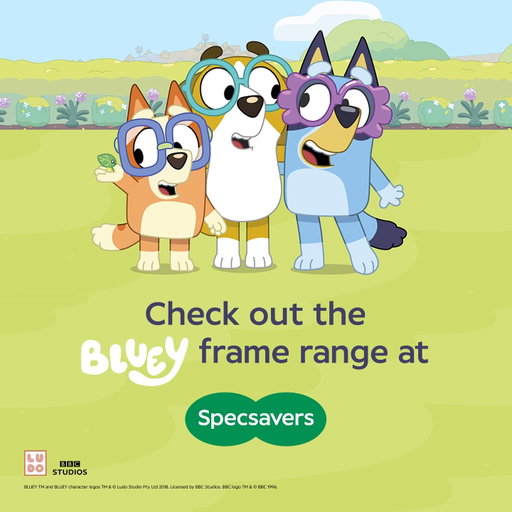 Fun, colourful frames little ones will love to wear 🤓👓

Discover the #Bluey frames collection at Specsavers.

Click the link in bio to find out if available in your area!