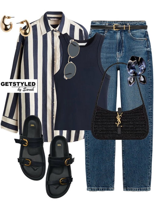Stripes for summer 🫶🏼 Comment: SHOP and I’ll send you the links! 

Which one is your favourite look? 👀 
.
.
.
#spring #summerfashion #fashionstyle #stylist 
Styling, Jeans, striped shirts, sandals, Zara, mango H&M, style inspiration, stylist, fashion inspiration, outfit ideas, outfit lookbook