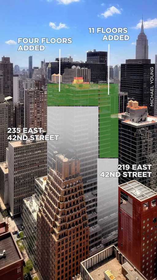 What caused columns to buckle at New York's 235 East 42nd Street? Formerly the headquarters of pharmaceutical giant Pfizer, the building had been undergoing renovation work to convert it from office space to more than 1,600 high-end apartments — including the addition of new floors.

Fire crews were called to reports of falling masonry at the site on Tuesday morning local time and a 'frozen-zone' was established from 40th to 45th Streets and from First to Third Avenues, which saw the area closed to vehicle and pedestrian traffic and buildings evacuated.

The building renovation project, designed by Gensler for Metro Loft and David Werner Real Estate, had been due to complete in 2027. It's understood that the general contractor is 235 GC LLC with GACE as structural engineers.

#construction #architecturelovers #TheB1M #skyscraper #newyork