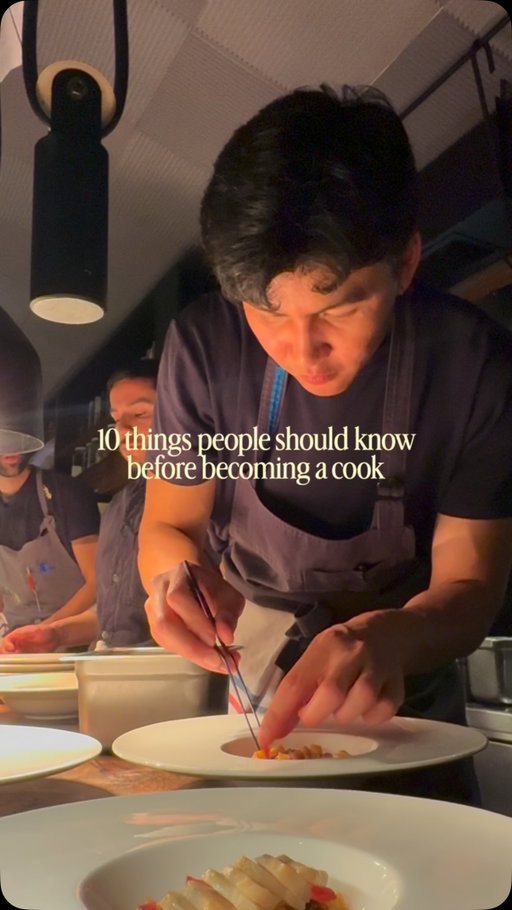 1. Culinary school doesn’t get you ahead: You start at minimum wage and a prep cook position regardless of degree
2. Normal social hours become nonexistent: Your busy days will always be everyone else’s holidays and weekends
3. You need to take care of your body: You’ll be on your feet 8-12 hours a day, burns and cuts become normal, and kitchens get incredibly hot
4. It’s competitive to move up: Not everyone goes from prep cook to head chef. There’s competition to be the best, and you will need to learn business if you want to succeed.
5. Profit margins are razor-thin: Most restaurants operate on a 3-5% profit margin, so owners are incredibly strict about when you clock in and the food you get to eat. You will be sent home early if business is slow.
6. Thick skin is a must: The environment is fast-paced and high-stress, so communication will be incredibly blunt—it’s rarely personal, but it can feel like it if you aren’t prepared.
7. Alcohol and substance abuse are widespread: Because of the high stress and late hours, the industry has a massive alcohol and drug culture. It is very easy to fall into unhealthy coping mechanisms if you don’t set strict boundaries early.
8. You probably need a second job: This was tough to see, but most cooks don’t make enough money on one job. 
9. You will spend as much time cleaning and organizing as cooking: Most prep is done across multiple shifts, so it’s important to label  accurately and keep stations clean in between tasks.
10. The camaraderie is unmatched: On the flip side of the hardships, you will meet some of the coolest friends of your life. Surviving a brutal, chaotic Friday night rush is trauma bonding like no other.

#culinaryarts #kitchentips  #cheflife