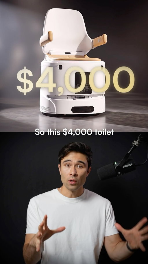 Chinese brand Yueban just showed off the Xiaoban, a self-driving robot toilet, at a Shanghai expo for elderly care. 

It’s built for people who can’t easily get to a bathroom on their own. 

You call it over with a remote or your voice, and it drives itself to you, using the same lidar and sensors as a robot vacuum to dodge obstacles and avoid stairs. 

A bidet and warm air dryer clean you up, UV light kills bacteria, and a charcoal filter handles the smell. 

Then it heads back to its dock, empties itself into the plumbing, and recharges. 

It runs about $4,300, and while it won’t replace caregivers, it takes one of their hardest jobs off the table.