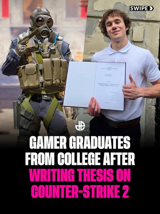 A college student graduated by writing their senior thesis on the hyper-specific, coded language (comms and callouts) used by Counter-Strike 2 players.

He analyzed the gaming jargon through the lens of linguistics and sociology, classifying their voice comms as a distinct, evolving sociolect. 👨‍🎓 

🎥 U / choocomint