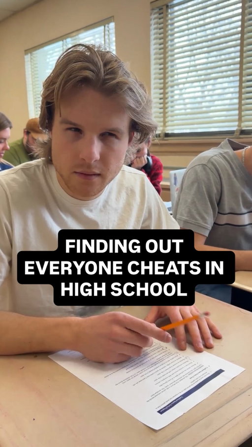 he’s gonna lose his mind when he finds out bullies don’t take lunch money anymore #americanhighshorts #highschool #cheating #test #comedy