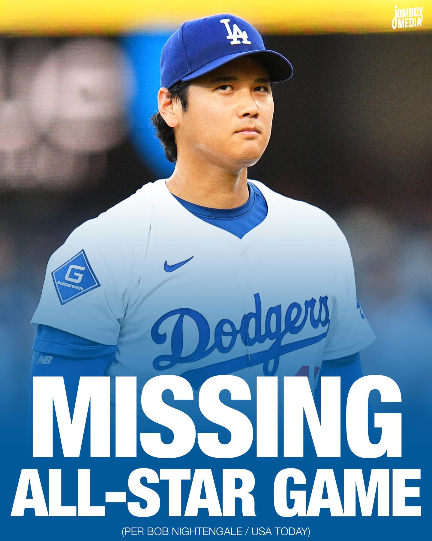 Shohei Ohtani will miss the All-Star Game due to an inflamed knee and will not be pitching in tonight’s matchup against Arizona