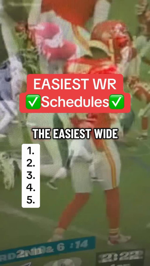 Easiest wide receiver schedules for fantasy football #fantasyfootball #nfl #football