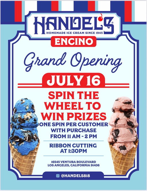 Encino, we’re here!🍦Grand Opening July 16!🎈See you there!