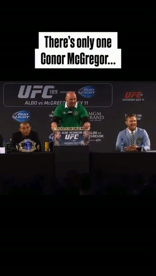 Conor had the whole country of Ireland at his pressers