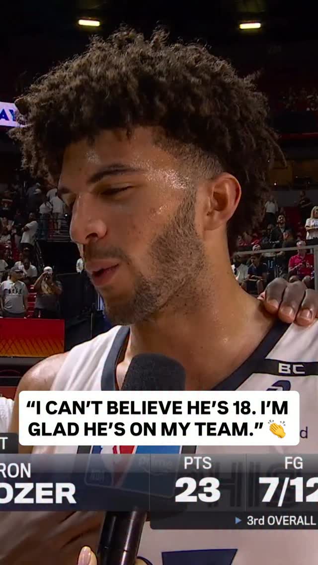 @cedriccoward had high praise for @cameronboozer after the No. 3 pick scored 23 PTS in his @nbasummerleague debut to lead the @memgrizz to victory! 👏