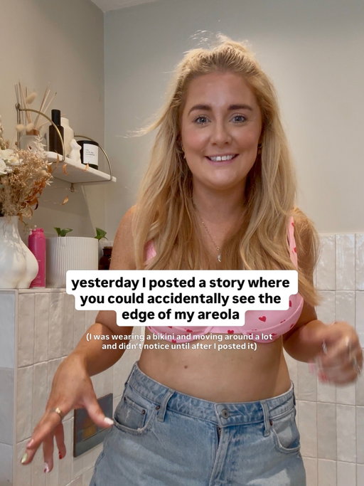 just a heatwave reminder to check we’re still on the same page yeah? Also the fact that 90% were from lovely, well intentioned and concerned women just shows the conditioning, danger and censorship we’ve been victim to our entire lives. Wild that we have to look out for each other during a nip-slip to stay safe yet men can bowl about fully topless without a care in the world 🙄