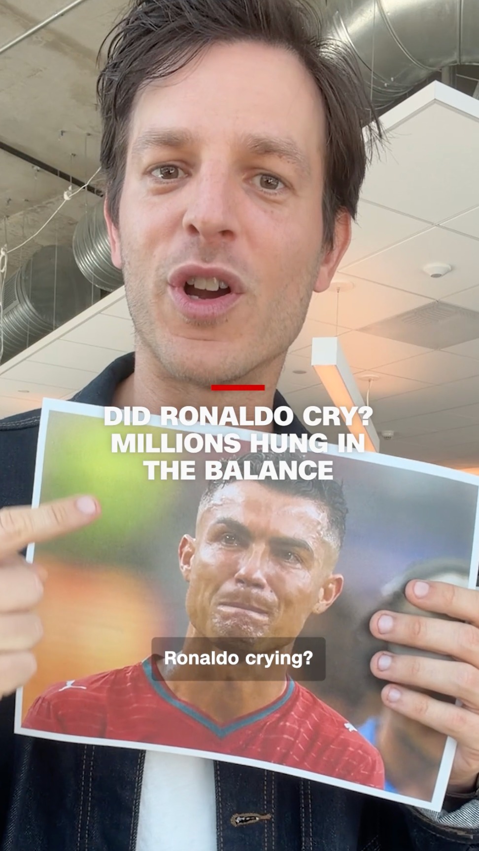 This World Cup, a bunch of people decided to gamble millions on whether soccer superstar Cristiano Ronaldo would cry during a match. CNN’s Jon Sarlin reports on the now hotly-contested dispute over whether the Portuguese soccer legend actually shed tears.

Tap our link in bio for more.