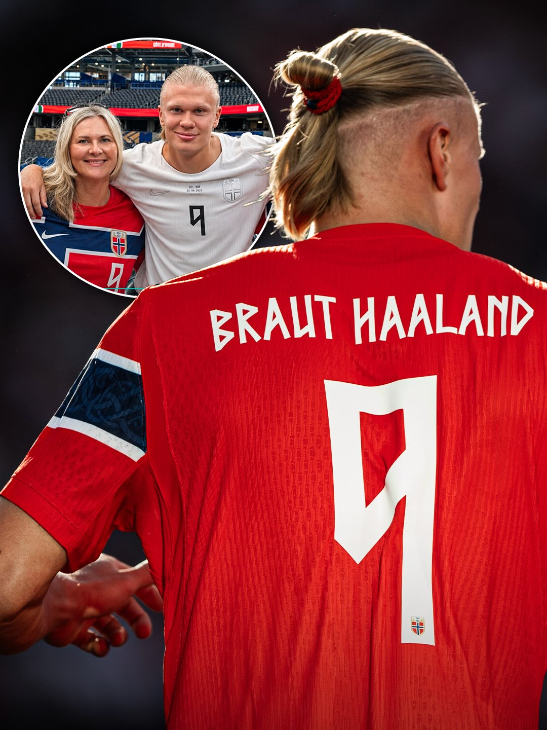 𝑨 𝒃𝒆𝒂𝒖𝒕𝒊𝒇𝒖𝒍 𝒕𝒓𝒊𝒃𝒖𝒕𝒆 𝒕𝒐 𝒉𝒊𝒔 𝒎𝒐𝒕𝒉𝒆𝒓 ❤️

Erling Haaland made a special request to the Norwegian federation: to have the name “𝐁𝐫𝐚𝐮𝐭” printed on his shirt. 👕🇳🇴

Braut is the maiden name of his mother, Marita, a former professional athlete and multiple-time Norwegian heptathlon champion. 🏃🏼‍♀️

Erling has always said that his love for football came from his father, Alfie, the well-known former Premier League footballer…

…but that his discipline and physical conditioning 𝐜𝐚𝐦𝐞 𝐟𝐫𝐨𝐦 𝐡𝐢𝐬 𝐦𝐨𝐭𝐡𝐞𝐫, Marita, who instilled in him the dedication to become the athlete he is today. ✨

Erling doesn’t forget and he carries the names of both his parents with him, walking alongside him in every match. 🥹