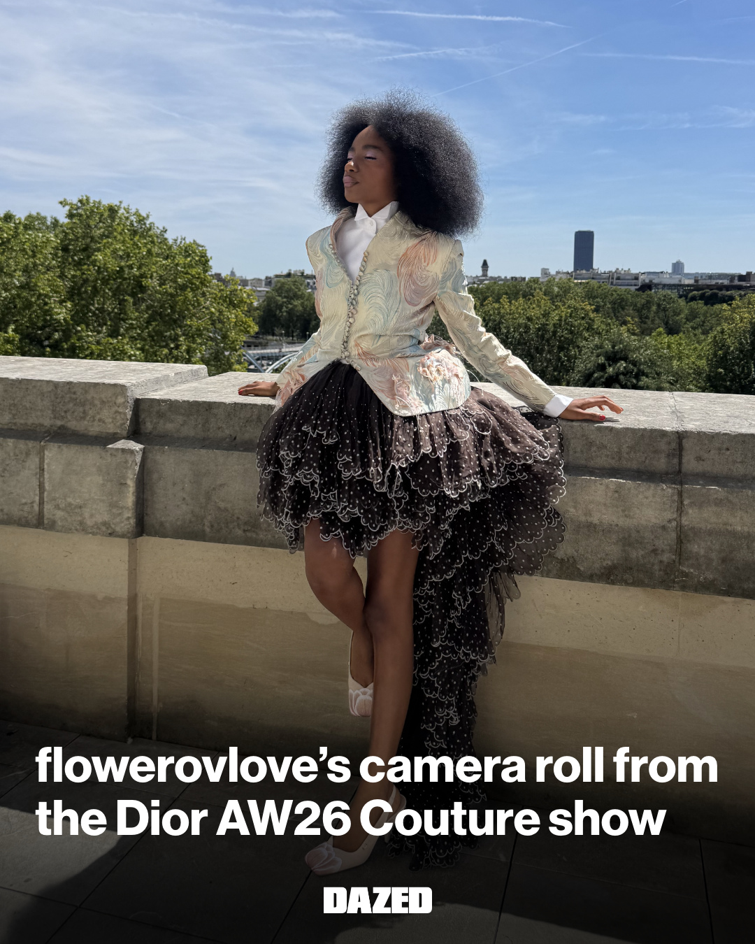 Swipe ➡️ as @flowerovlove takes us to the @dior AW26 Couture show in Paris 💖⁠
⁠
⁠
⁠
#DazedFashionTV #flowerovlove #Dior #Couture #PFW