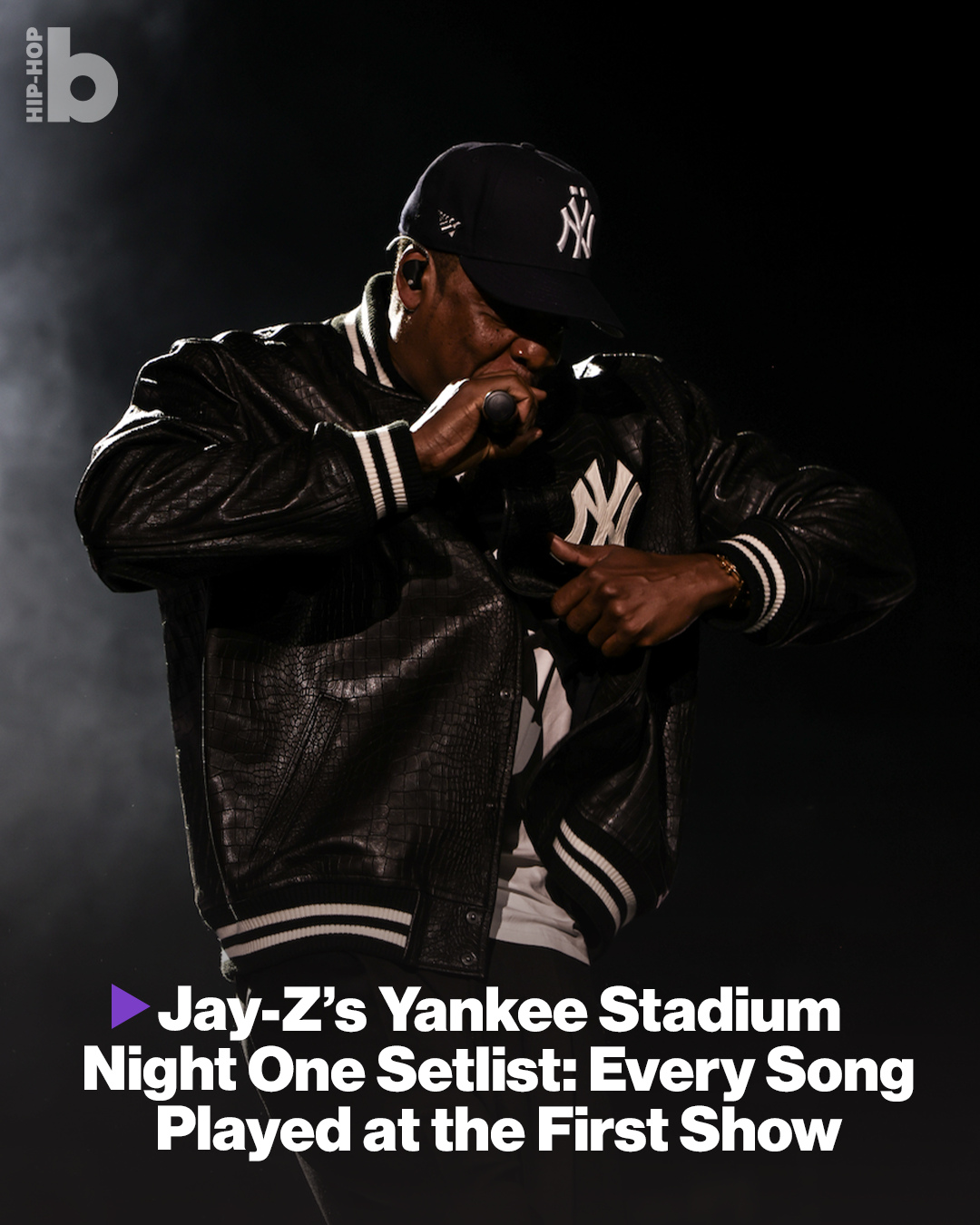 Jay-Z’s first night at Yankee Stadium was one for the history books.⁠
⁠
Billed as a celebration of 'Reasonable Doubt,' Hov brought his 1996 classic to life with a live band while delivering surprise after surprise. Beyoncé joined him for “Can’t Knock the Hustle,” Blue Ivy Carter took the piano for “Feelin’ It,” Nas reunited with Jay for a mash-up of “Dead Presidents” and “N.Y. State of Mind,” and Alicia Keys closed one of the night’s biggest moments with “Empire State of Mind.”⁠
⁠
With LeBron James, Megan Thee Stallion, Leonardo DiCaprio, Swizz Beatz, DJ Khaled and more in attendance, Night One set the bar high for the rest of the weekend.⁠
⁠
Check out the full setlist from Jay-Z’s opening night at Yankee Stadium at the link in bio.⁠
⁠
📸 Courtesy of Roc Nation