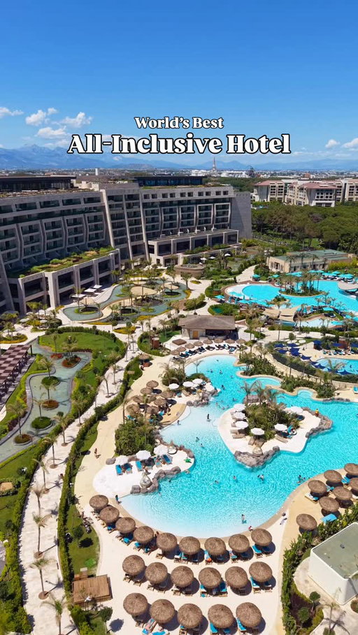 -follow @thelosttwo for more travel inspo ✨

It’s called @regnumthecrown ✨🤯 and it’s the number one luxury all inclusive hotel in the WORLD! 🌎

This brand new ultra luxury resort in Antalya, Türkiye takes the service, design, food, drinks and amenities of a true five star hotel and packages it into one of the most impressive all inclusive experiences we’ve ever seen!

This is what makes it so special:

🍽️ 20+ restaurants and bars serving everything from casual bites to Michelin level dining

🍸 some of the best drinks we’ve ever had at any resort

💦 5 massive outdoor pool areas, including a cenote inspired swimming cave

🎢 a state of the art water park

🏖️ beach clubs, overwater cabanas and an adults only infinity pool

🎭 world class entertainment every night

⛳ a full sports and athletics complex with an 18 hole golf course

✨ 110 m² entry level suites that would put most presidential suites to shame

👨‍👩‍👧‍👦 a 60,000 sq ft kids club with a princess spa, cinema, karaoke rooms, PlayStation rooms, sleeping rooms and its own buffet

If you’re looking for a once in a lifetime hotel experience, this needs to be on your bucket list.

Tag someone you’d bring here 👇