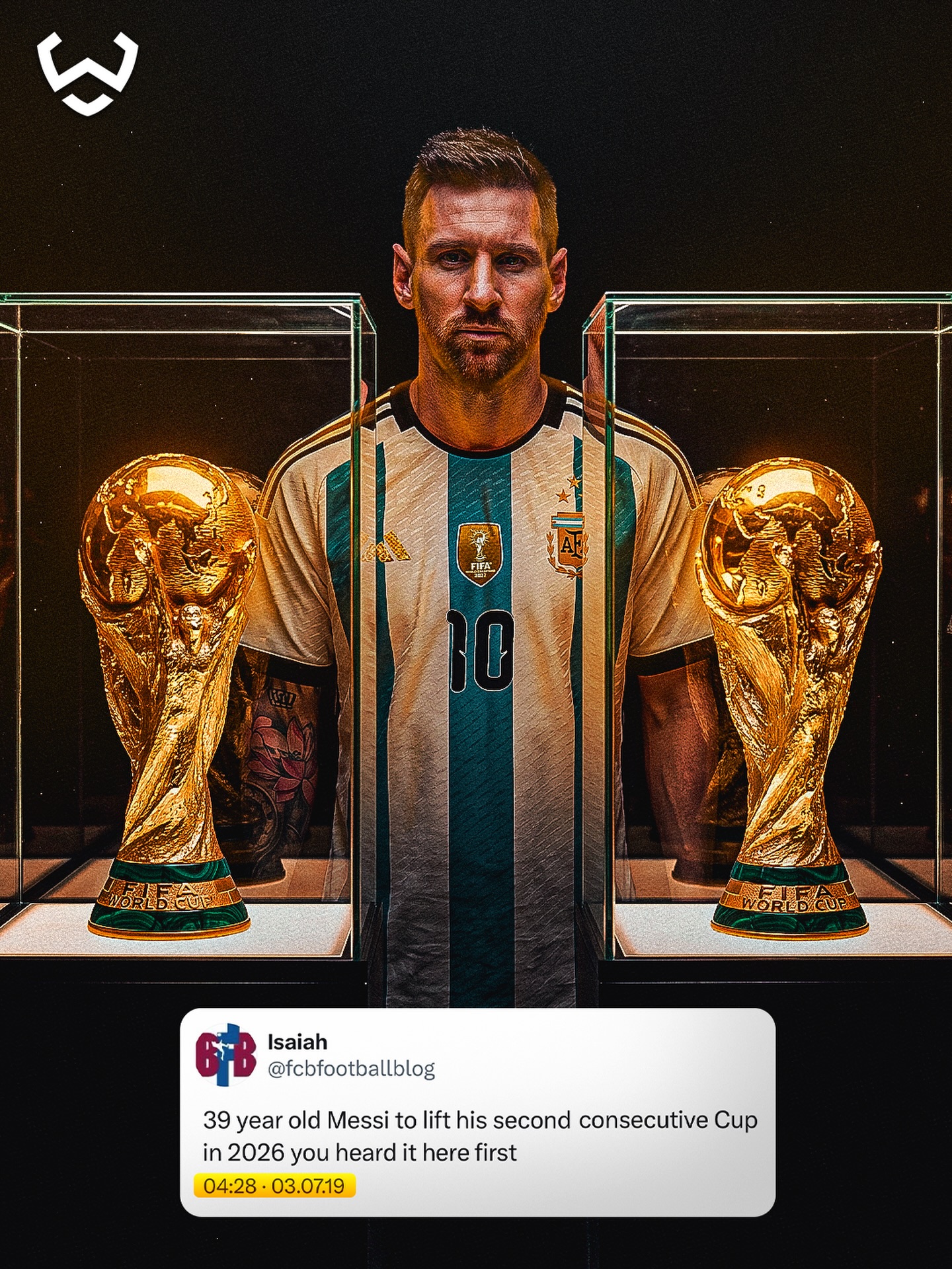 This fan predicted Lionel Messi would win back-to-back World Cups… before he had even won his first with Argentina. 🤯🐐

Now, with Argentina still in the hunt for another World Cup title, that prediction is looking more unbelievable by the day. 👀🇦🇷