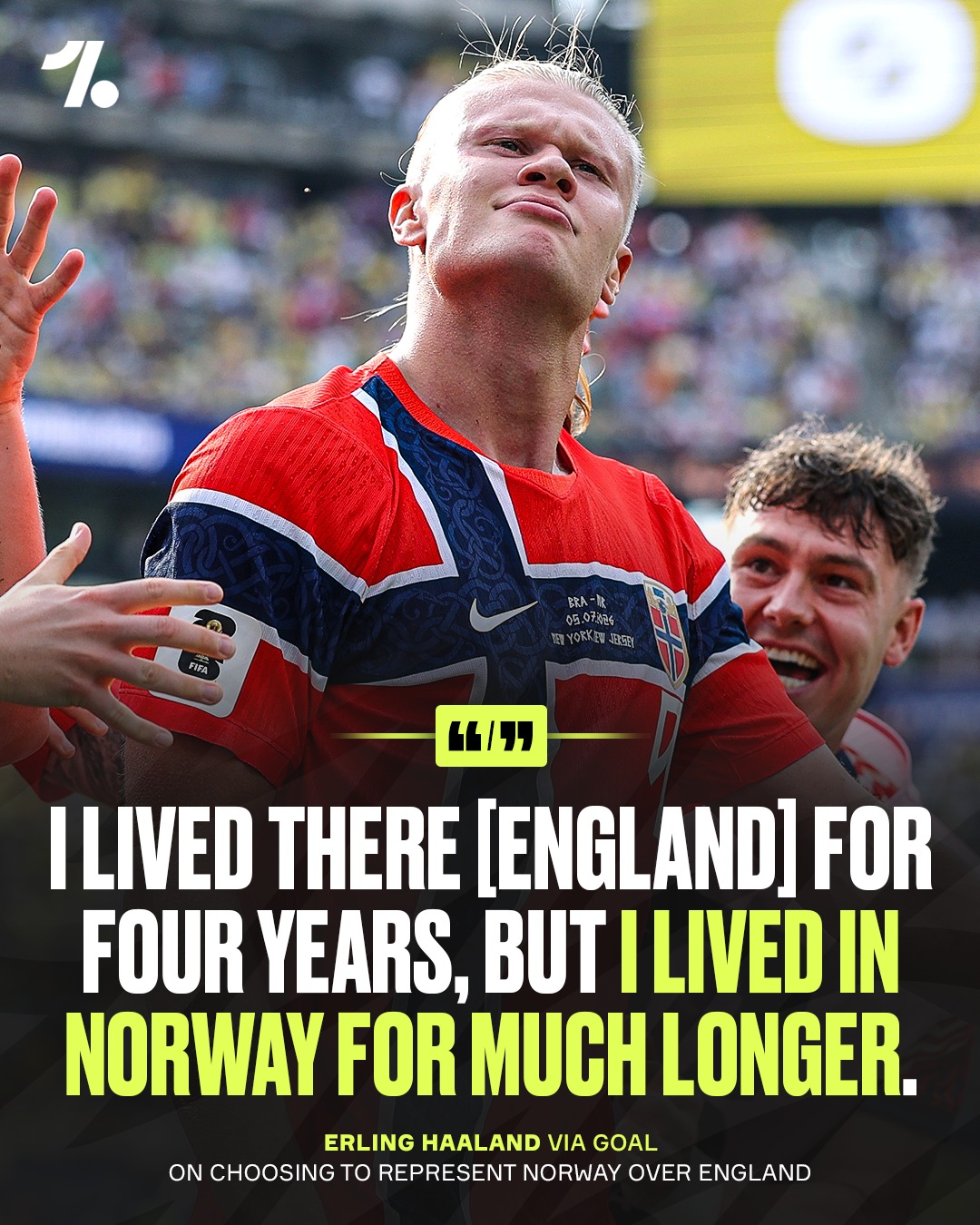 Erling Haaland could have chosen to play for England, instead he'll come up against them in the World Cup quarter-finals as a proud Norwegian ⚔️

The striker once explained his decision to choose Norway despite being born in Leeds, where his father Alfie was playing at the time 🤝