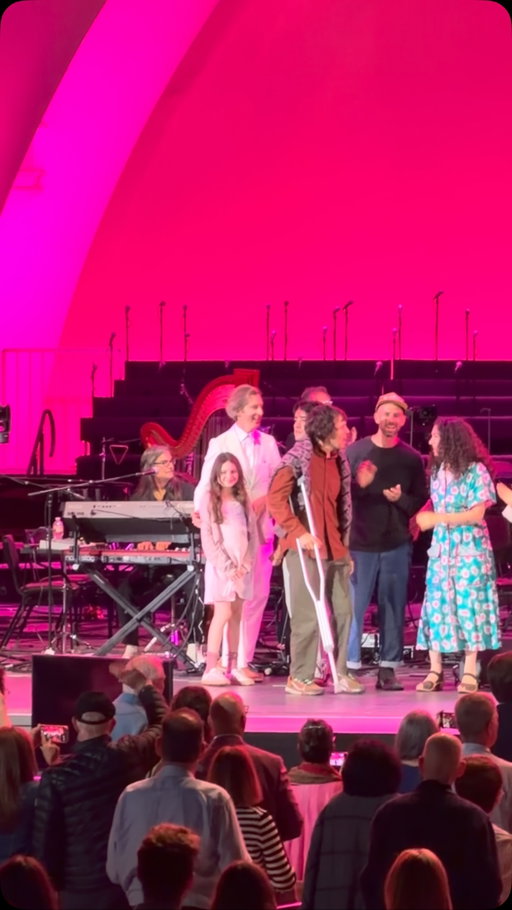 Wes Anderson onstage at the Hollywood Bowl. It was amazing!