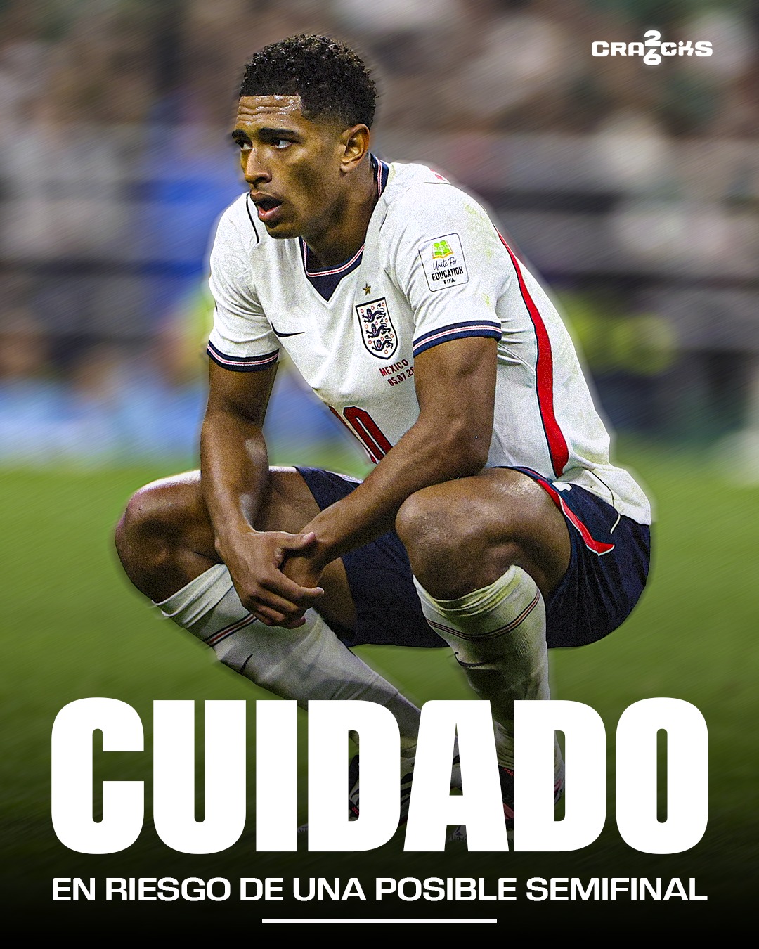 ⚠️ CUATRO INGLESES ESTÁN AL BORDE DE LA SUSPENSIÓN

🏴󠁧󠁢󠁥󠁮󠁧󠁿 Marc Guéhi, Jude Bellingham, Declan Rice y Nico O’Reilly llegan apercibidos al duelo contra Noruega.

🟨 Si alguno recibe una tarjeta amarilla, se perderá una posible semifinal del Mundial.

😰 Inglaterra deberá competir sin regalar ninguna sanción.