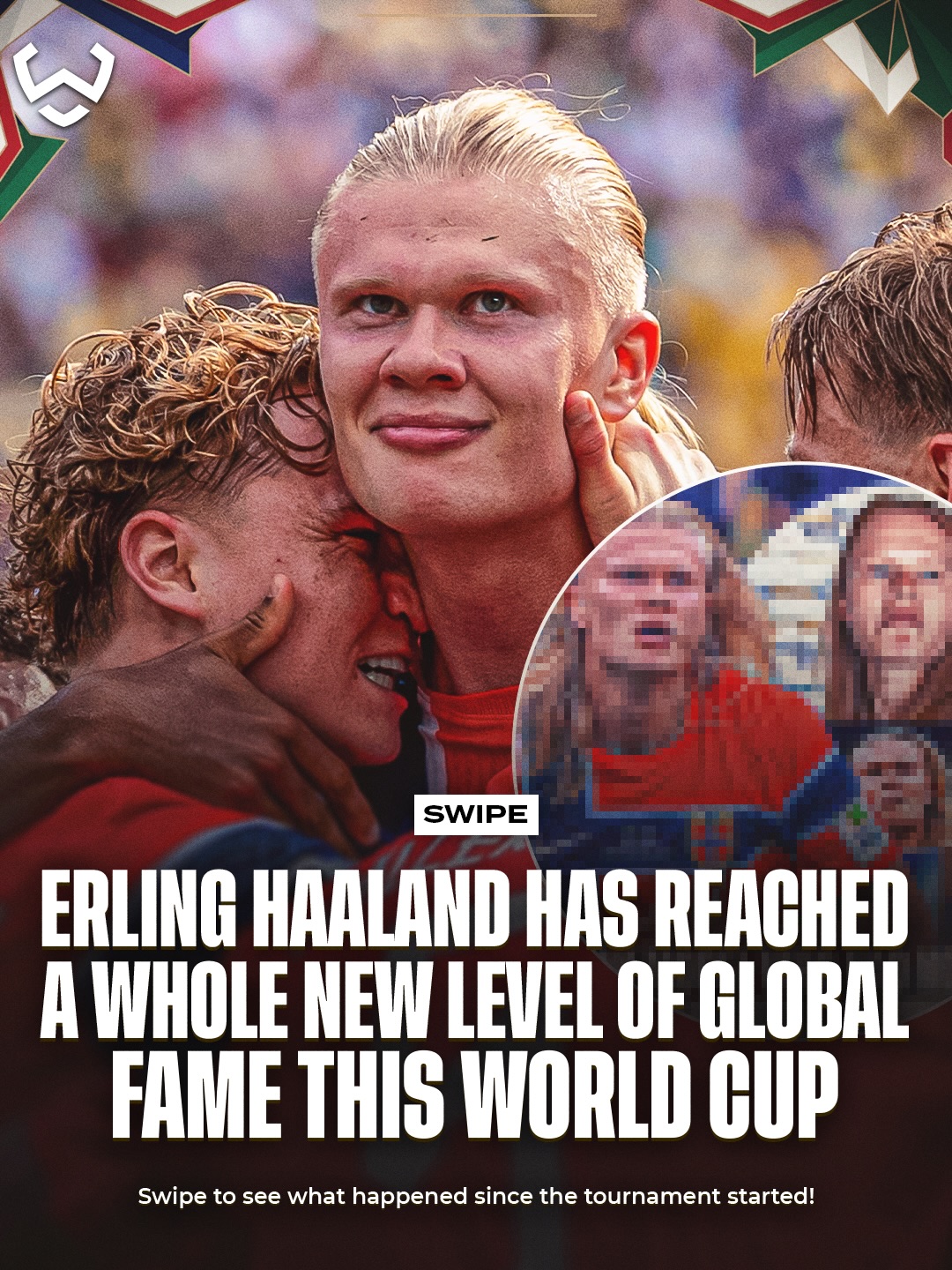 Erling Haaland’s first World Cup has taken his global popularity to a whole new level. 🌍🇳🇴

📈 His Instagram following has exploded from around 40 million to over 60 million since the tournament began.

🎵 His old teenage rap song has climbed to No. 1 on Spotify in Norway.

📸 Even a Russian model who went viral for looking like Haaland has started landing major brand deals.

The Haaland effect is real. 🤯🔥