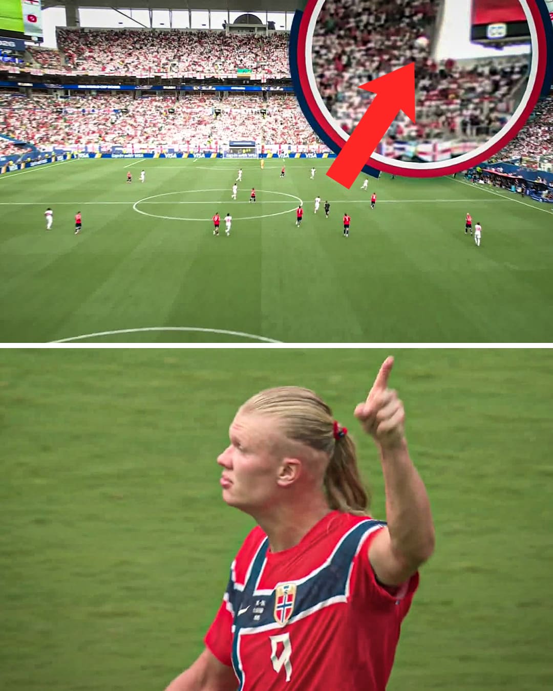 The goal kick appeared to hit a camera wire in the buildup to Jude Bellingham's equalizing goal right before halftime 😯

There was no VAR check on the play and Norway couldn't believe it 😳