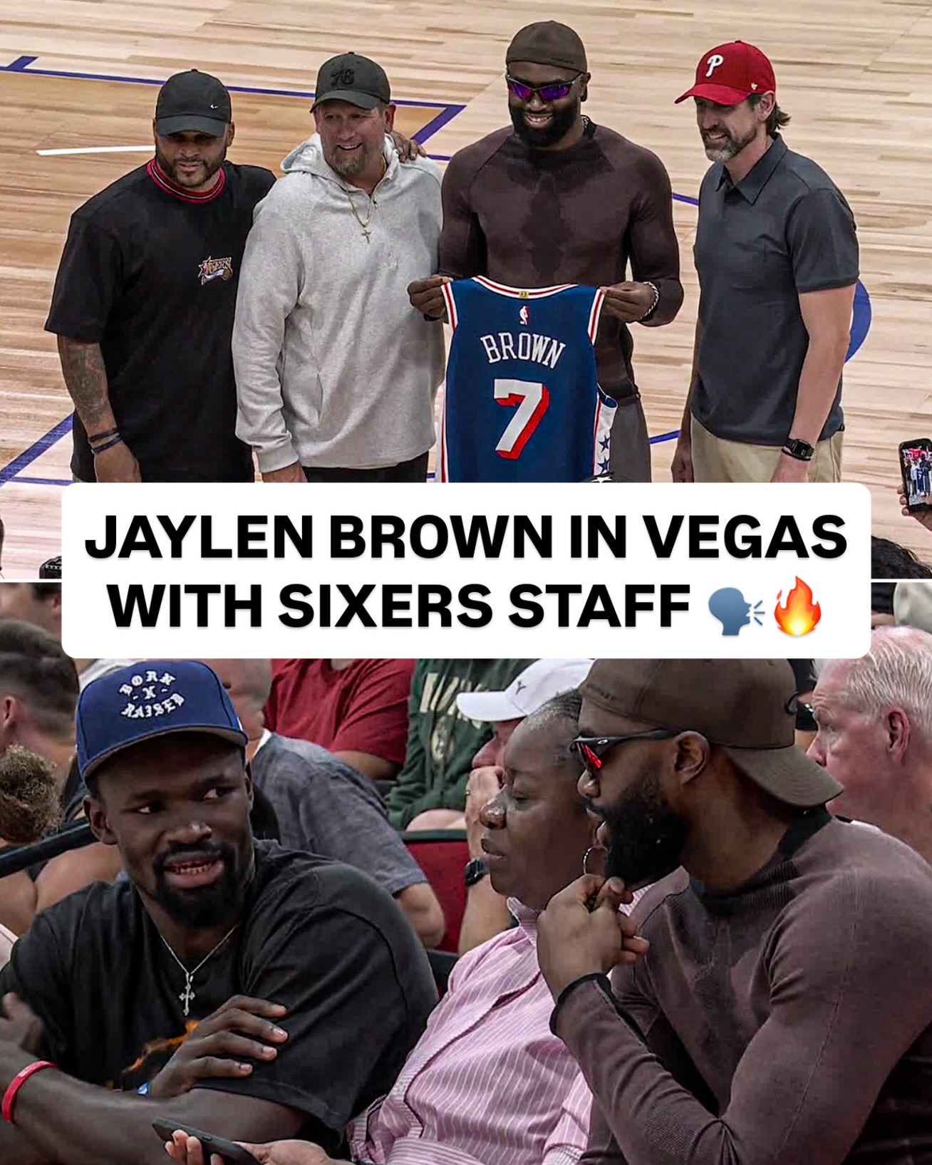 Jaylen Brown is supporting Philly at summer league 🍿

(📺 Prime)