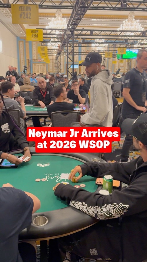 Welcome to the 2026 WSOP @neymarjr!

The Brazilian soccer superstar has entered the $10,000 six-max after his country was eliminated from the FIFA World Cup roughly one week ago.