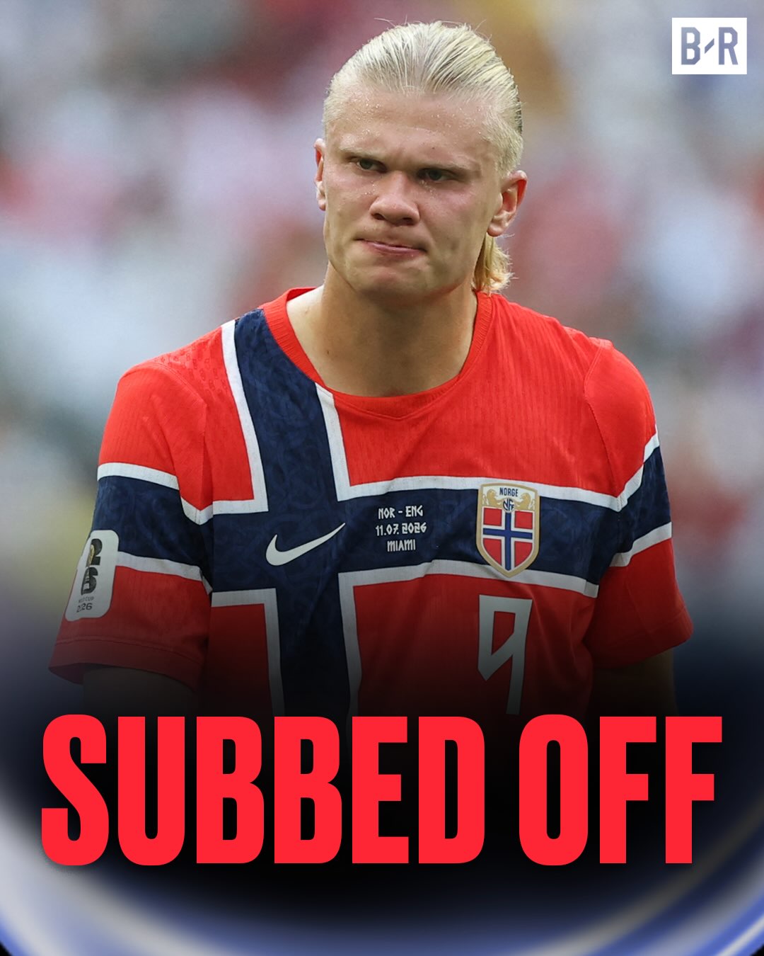 Erling Haaland was subbed off for the last 15 mins in match vs. England 😯

Norway went on to lose and is now out of the World Cup 💔