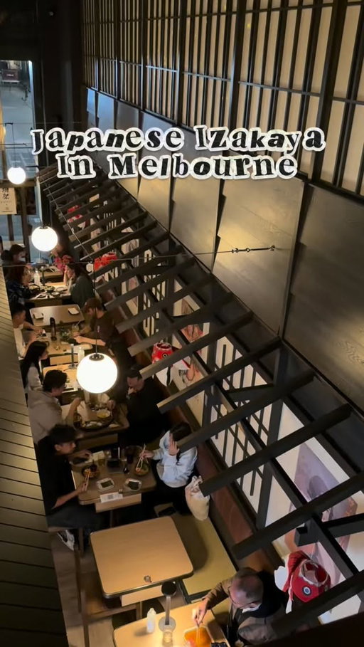 Looking for your next night out in Melbourne? This is definitely one to add to your list! @izakayadomo_eastend 👀✨
The restaurant has multiple levels, warm lighting, and such a cozy atmosphere that it genuinely felt like I was in Japan! 🇯🇵

What we ordered:
🍲 Wagyu sukiyaki nabe
🥩 Wagyu foie gras nigiri
🍢 Assorted kushiyaki skewers
🍣 Futo maki
🐟 Kingfish carpaccio
🦪 Fried oysters
🍋 Kirakira Lemon
🍈 Melon Tokyo Punch

One of my favourites was the wagyu foie gras nigiri! They torch it right at your table 🔥, the wagyu was smoky and just melts in your mouth! 🤤 The wagyu sukiyaki nabe was so comforting in Melbourne’s cold weather 🫶🏻
They also have unique signature cocktails and a great range of beers and sake if you’re after drinks too! 🍻

📍 Izakaya Domo Eastend, 118 Little Collins St, Melbourne VIC 3000

#izakayadomo #melbfoodie #melbournefood #melbournefoodie #melbourneeats