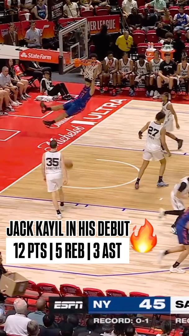 jack kayil’s summer league debut in the blue and orange 🙌
