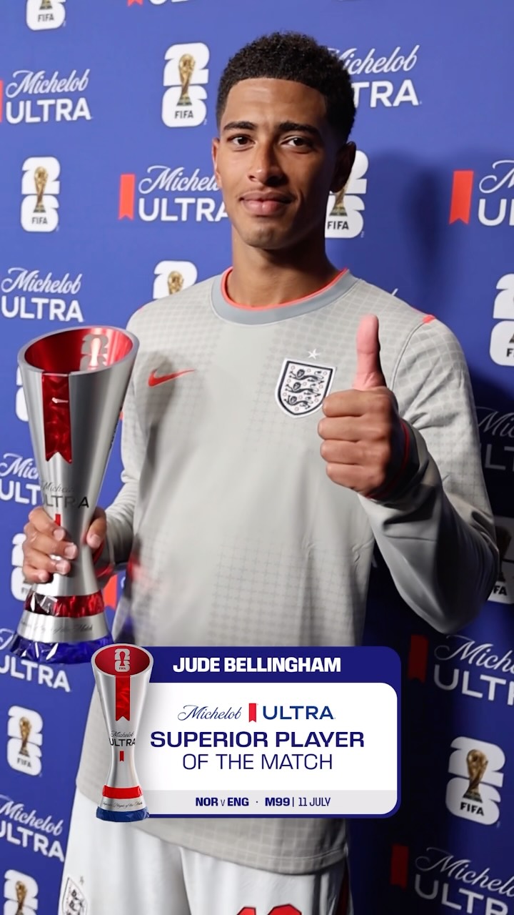 Your @michelobultra Superior Player of the Match is Jude Bellingham. 🌟

 #FIFAWorldCup #SuperiorPOTM