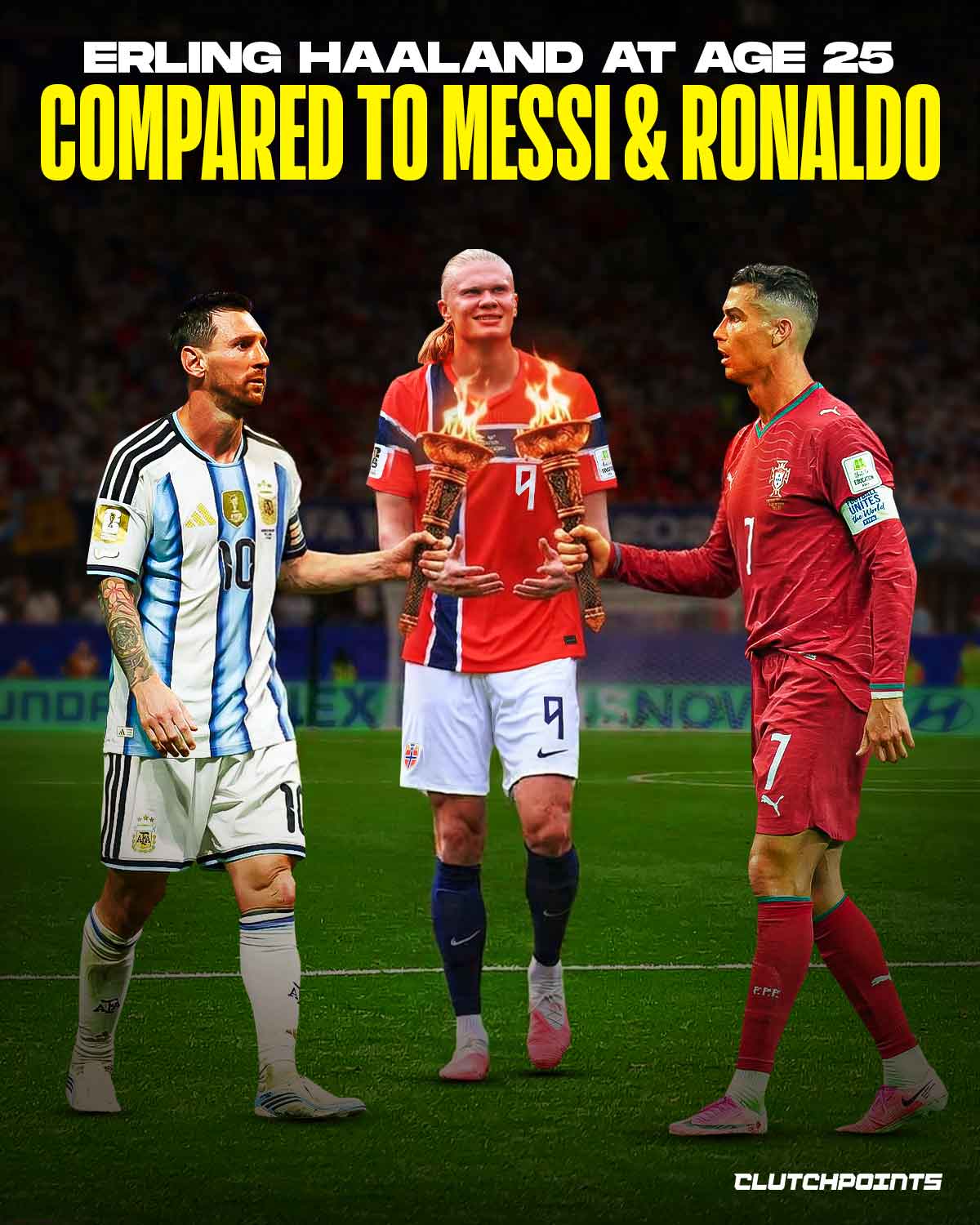 Erling Haaland's World Cup ended in heartbreak, but not before he made a statement the football world won't forget.

At just 25 years old, he's already surpassed the numbers Lionel Messi and Cristiano Ronaldo had at the same age.

His World Cup may be over...

But the era he's building is only just beginning. ⚽