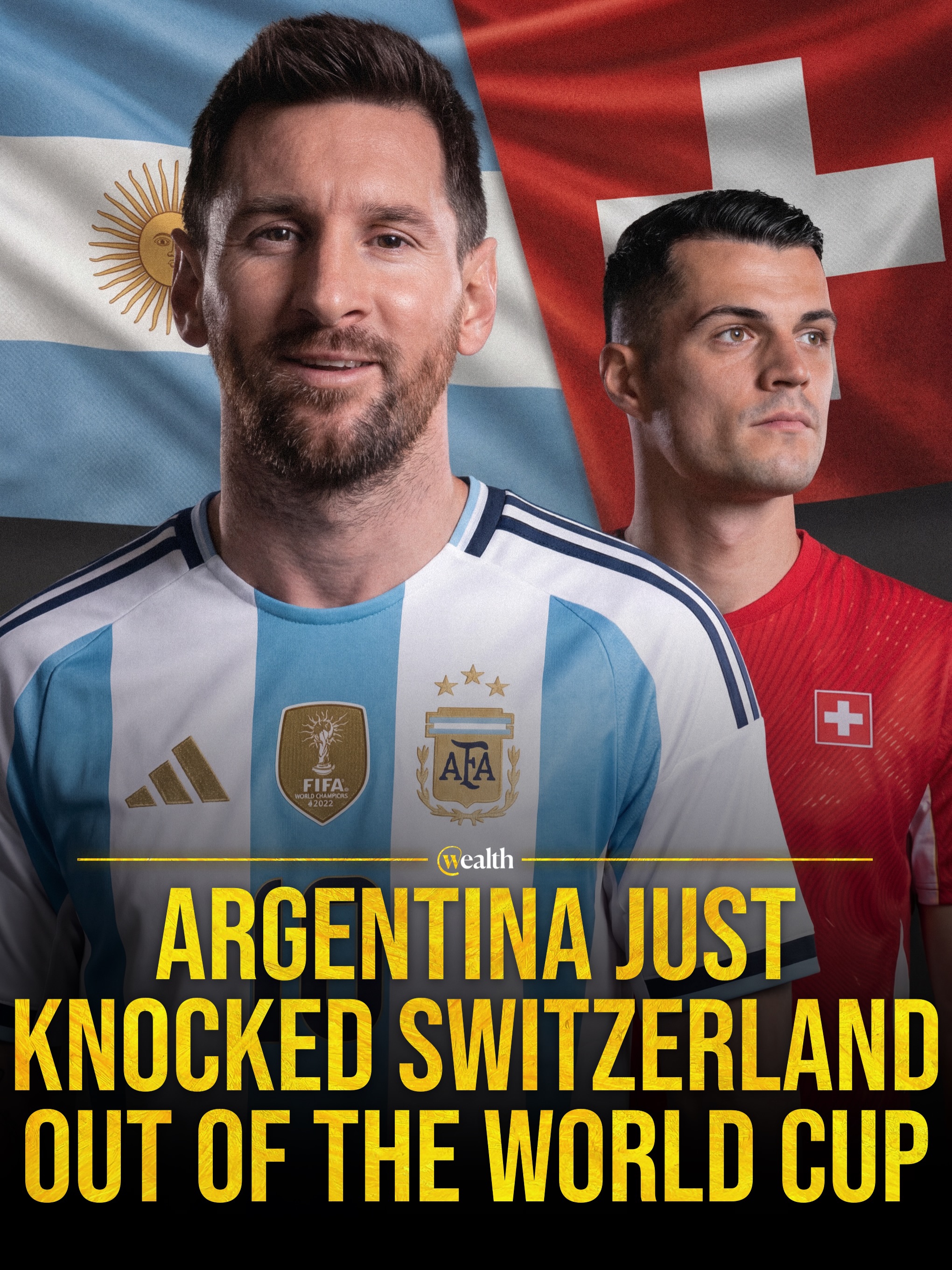 Argentina is back in the World Cup semifinals. 🇦🇷⚽️

Argentina beat Switzerland to keep its 2026 title defense alive and reach a second straight men's World Cup semifinal. The reigning champions also sent Lionel Messi to a third World Cup semifinal, after Argentina reached the final in 2014 and won the title in 2022.

Next up is England, with a place in the final on the line.

#Argentina #FIFAWorldCup #LionelMessi #Switzerland #footballfans