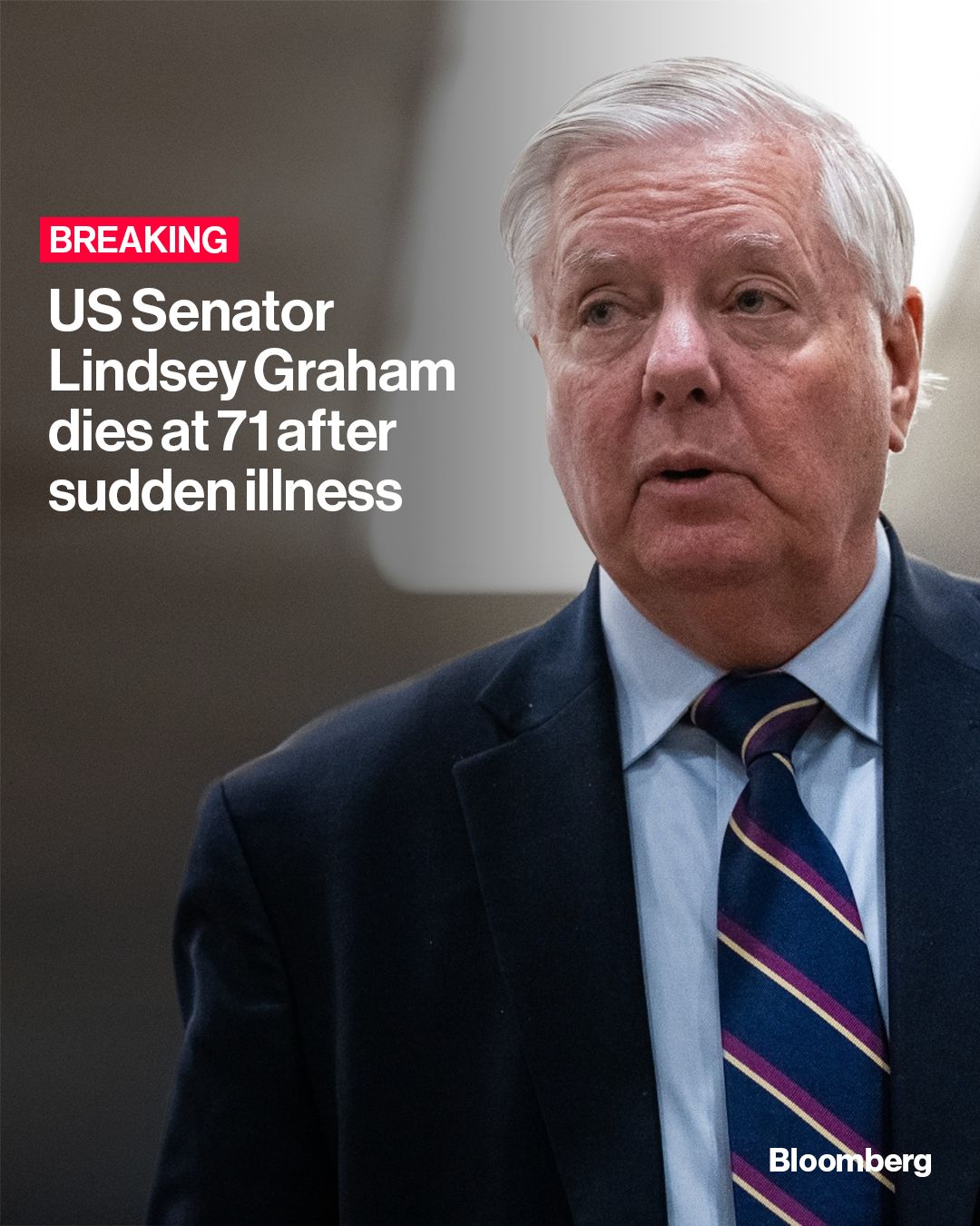 Lindsey Graham, the South Carolina senior senator and foreign policy hawk who changed from a Donald Trump skeptic to one of the US president’s strongest allies, died on July 11. He was 71. Tap the link in the bio to read more.

📷️: Graeme Sloan/Bloomberg