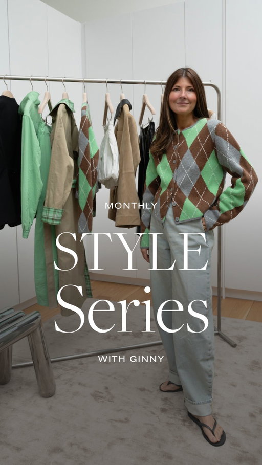 Transitioning from hot to cool with @ginny_h_seymour in our new collection, from vibrant greens to monochrome tailored pieces and beautiful nods to argyle and plaids, in a true British manner.