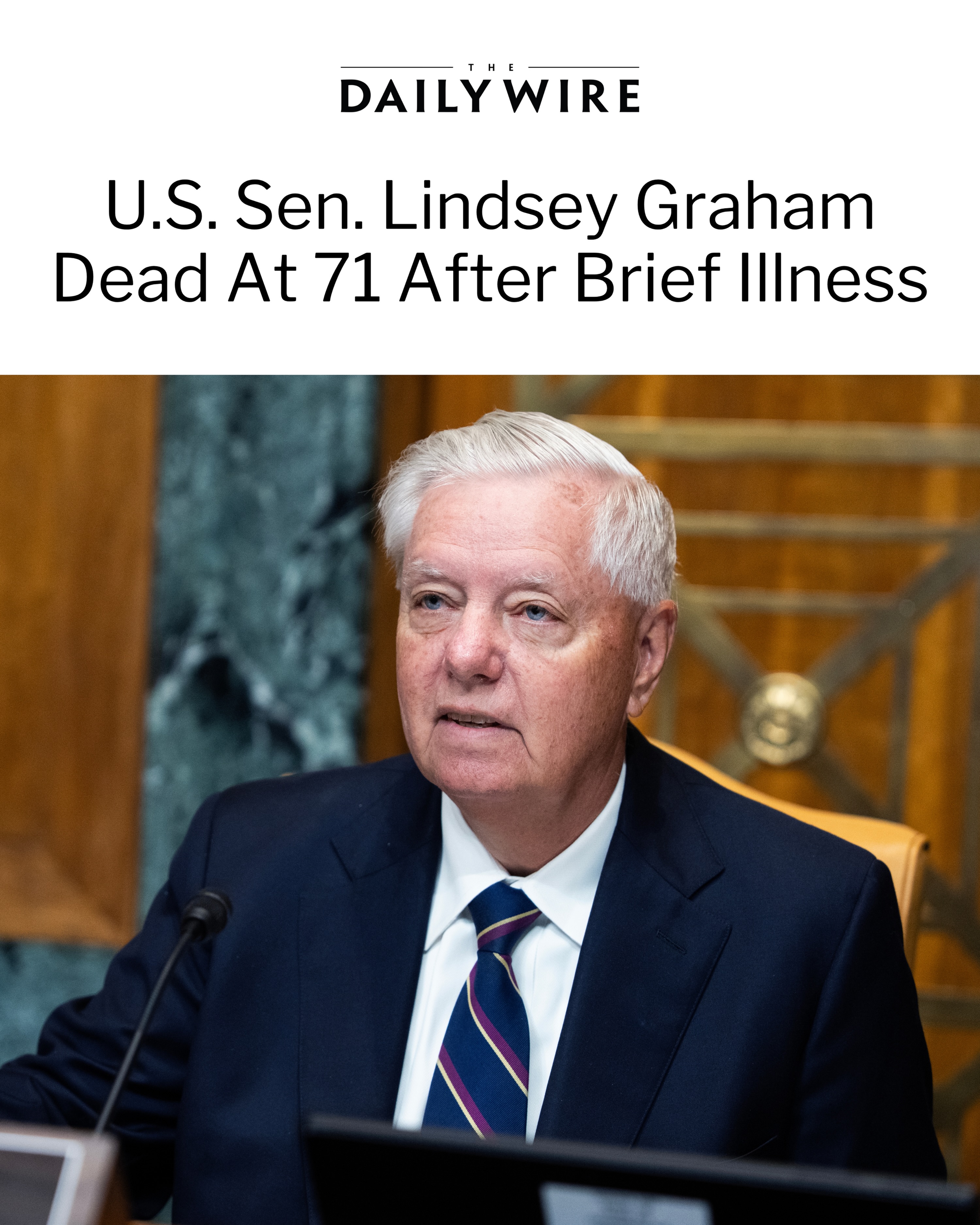 “On the evening of Saturday, July 11, U.S. Senator Lindsey Graham passed away from a brief and sudden illness. Senator Graham’s family appreciates prayers at this time and asks for privacy during this incredibly difficult period,” his office said in a statement posted on social media.