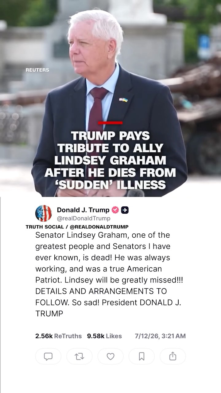 US Sen. Lindsey Graham, the longtime Republican from South Carolina, has died "from a brief and sudden illness," a spokesperson for his office told CNN.

Tap the link in bio for more.